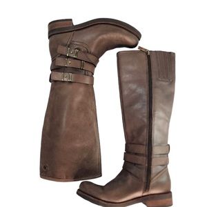 Bussola Brown Leather Knee Boots